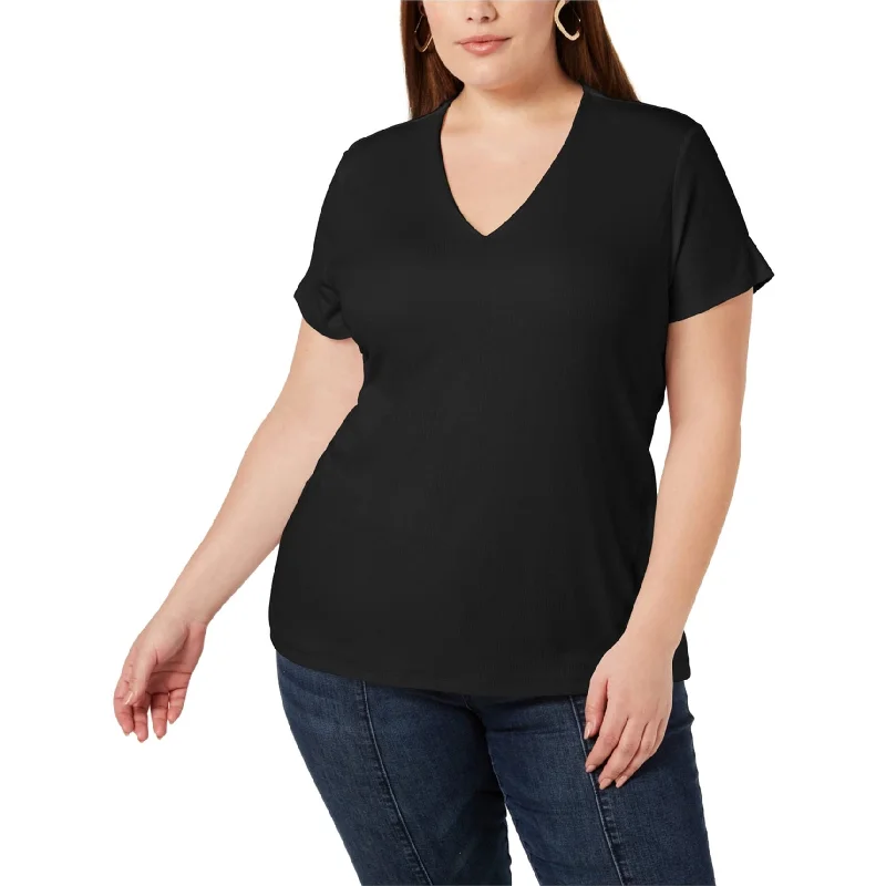 I-N-C Womens V-Neck Basic T-Shirt