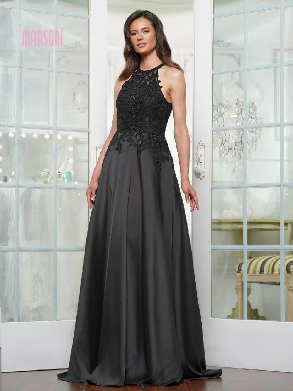 Marsoni MV1329 Long Formal A Line Evening Dresses