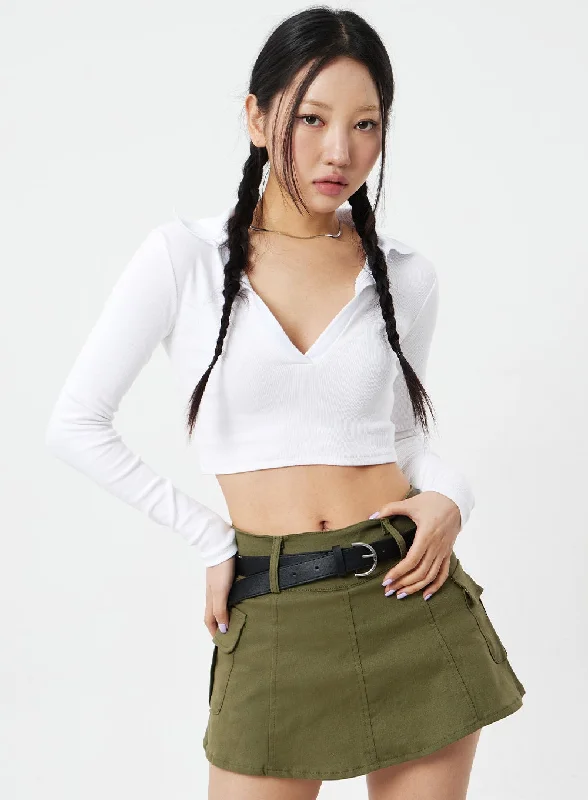 V-Neck Cropped Top CM327