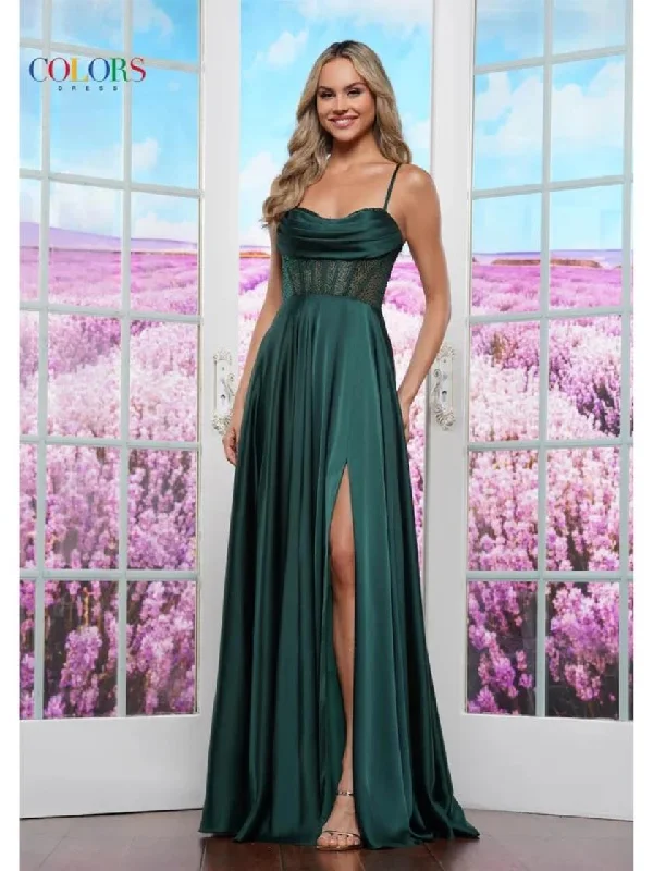 Colors 3431 Long Formal Evening Slit Prom Dress