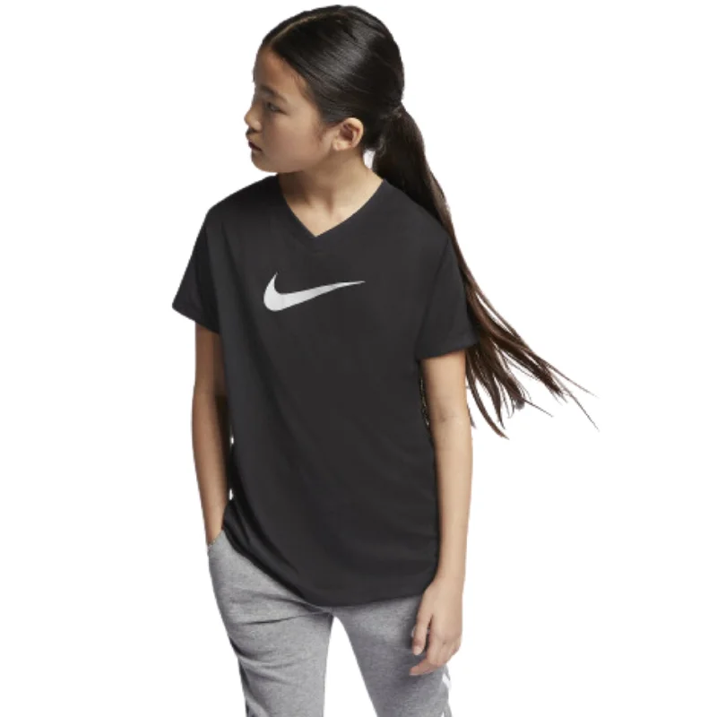 NIKE - Kids -  Dry Legend V-Neck Swoosh T-Shirt