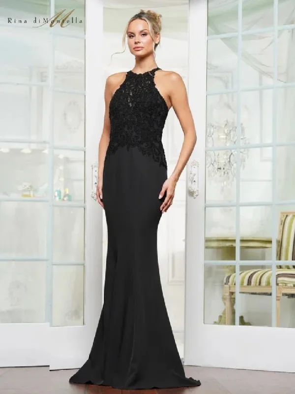 Rina di Montella RD3243 Lace Formal Fitted Long Evening Dress