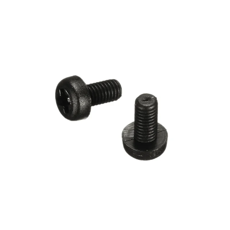 Suleve™ M2NR1 50Pcs M2 Black Nylon round Phillips Screw Bolts 4/8/10/12Mm