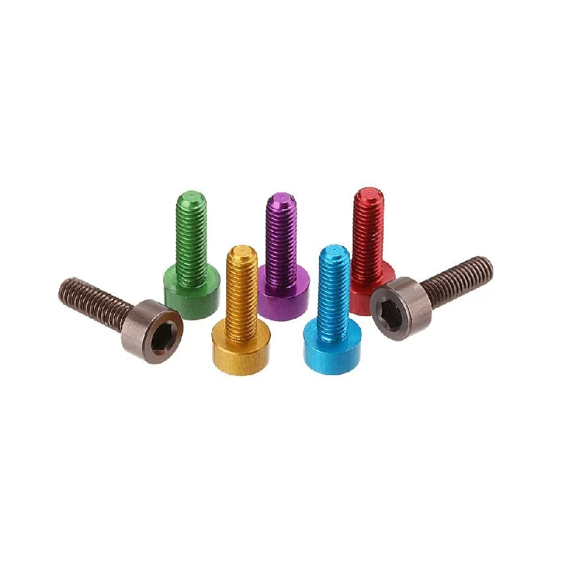 Suleve™ M3AH12 10Pcs M3×10mm Hex Socket Screw M3 Cap Head Bolt 7075 Aluminum Alloy Multicolor