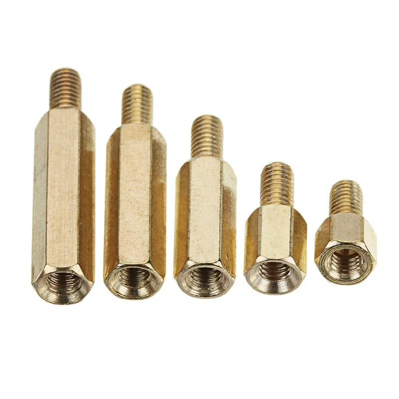 Suleve™ M3BH4 100Pcs M3 Male-Female Brass Hex Standoffs Support Spacer Pillar Screw for PCB Board