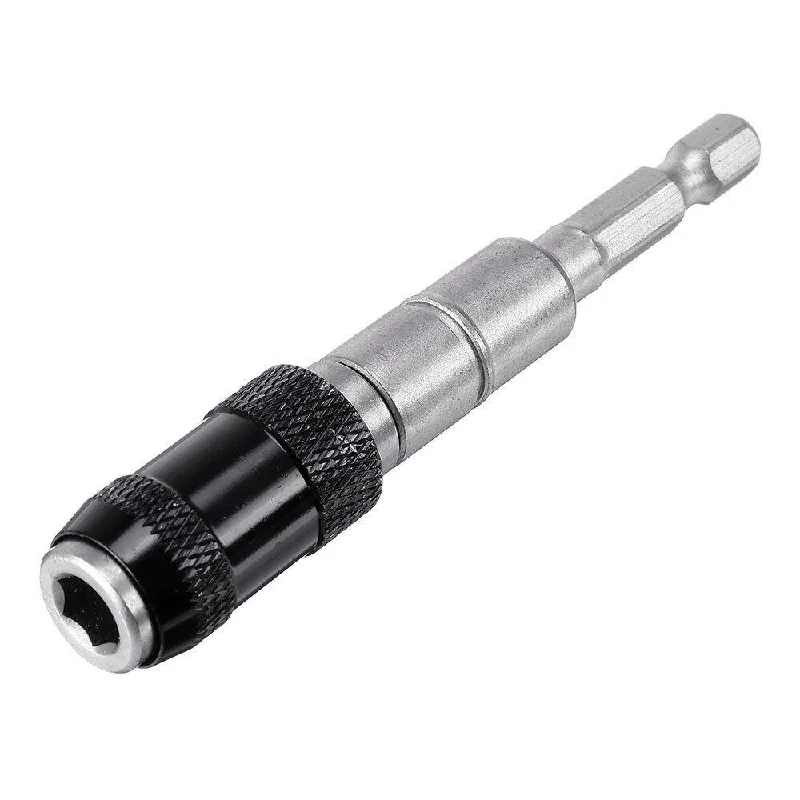 Black/Silver Magnetic Screw Drill Tip Holder Angle Magnetic Pivoting Bit Tip Holder Magnetic Screwdriver Drill Bit Drive Guide Extensions Adapter