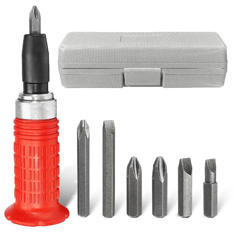 Manual Impact Driver Kit Screwdriver 1/4 Inch Drive Hammer Screw Socket Drive Tool With Bits