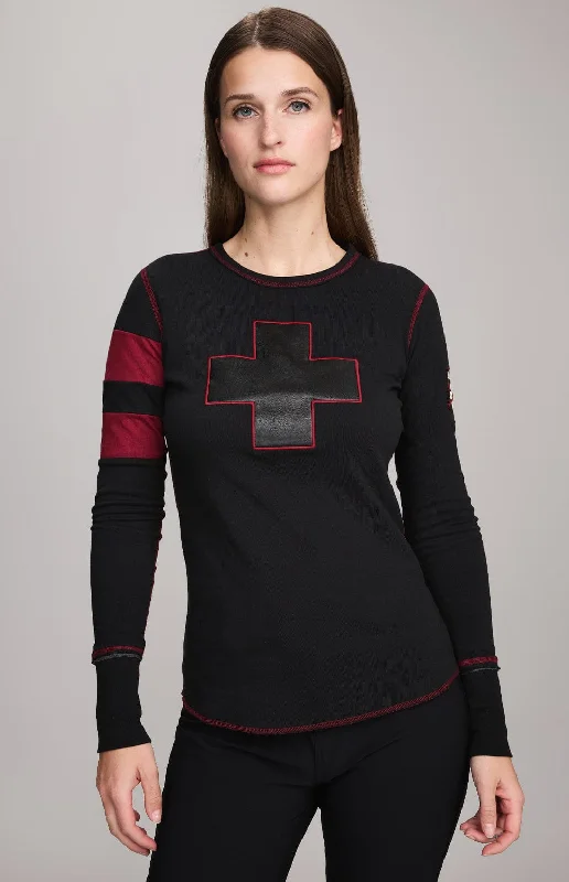 Helvetica Crew | Black/Deep Red