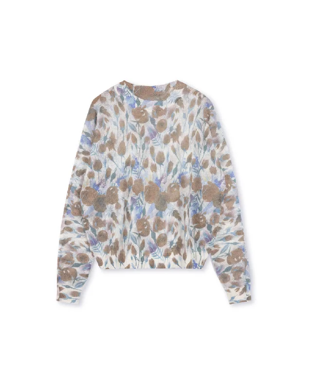 Faded Floral Crew Neck