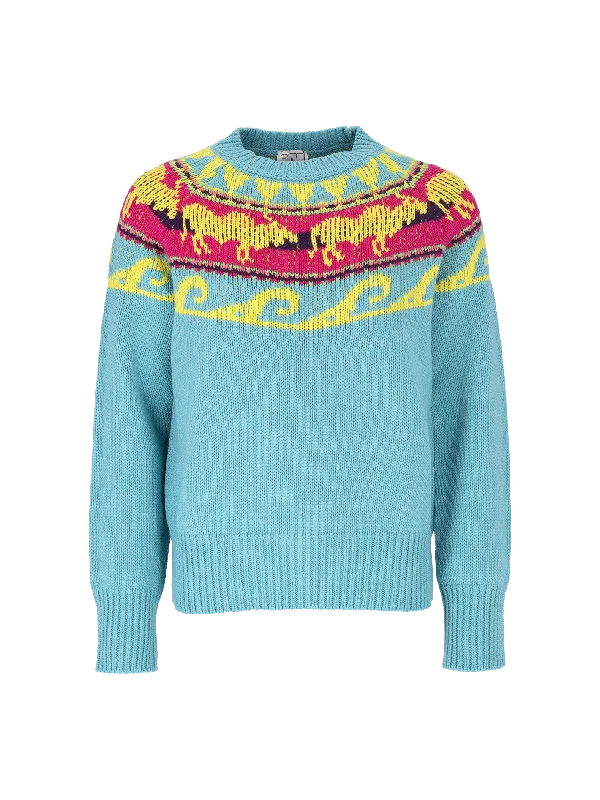 fair isle virgin wool sweater