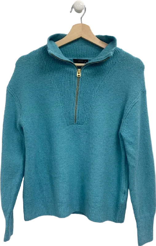 J.Crew Teal Half-Zip Sweater UK S