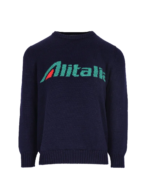 logo knit sweater