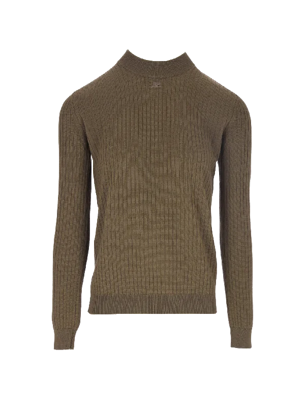 merino wool ribbed sweater