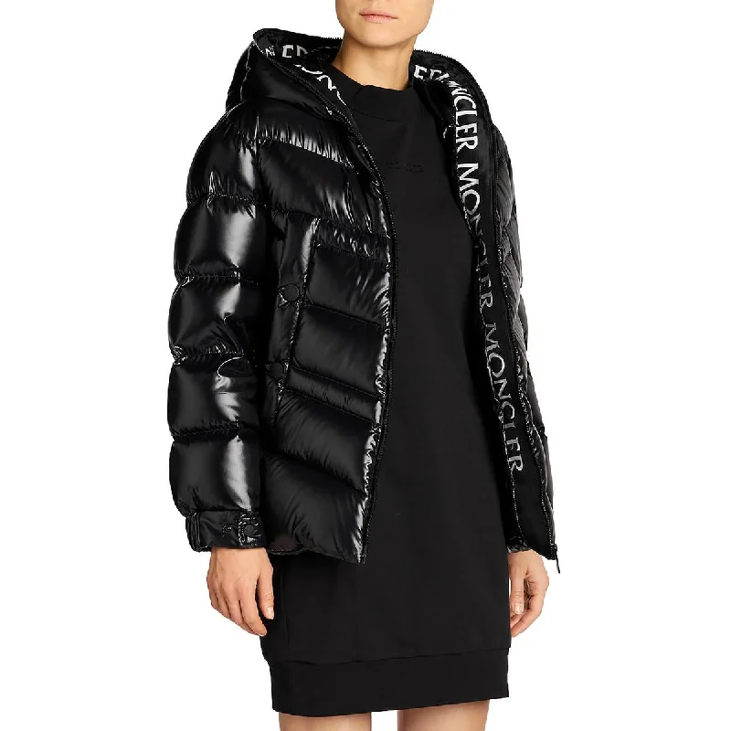 Moncler Womens Clair Lightweight Hooded Puffer Jacket