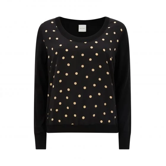 Polka Dot Cotton Silk Sweater