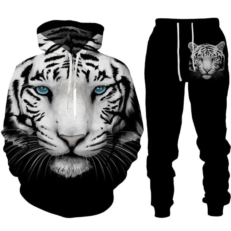 Tiger 3D Printed  Sweatshirt Hoodies Tracksuit Sportswear