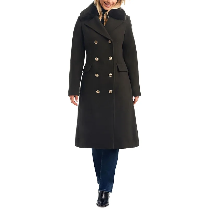 Vince Camuto Womens Wool Blend Cozy Pea Coat