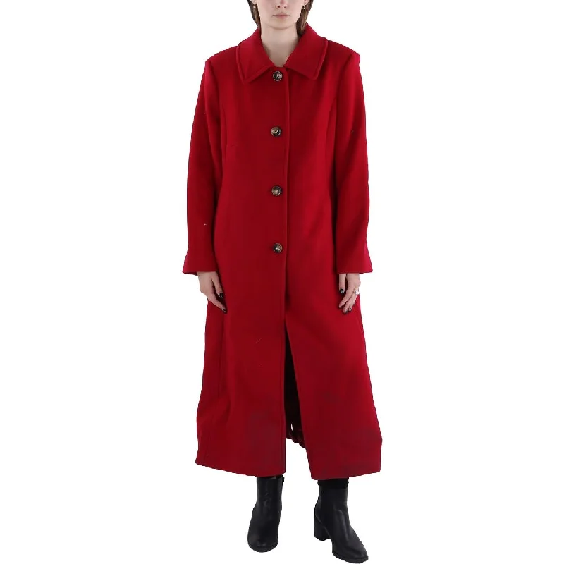 Vince Camuto Womens Wool Blend Long Trench Coat