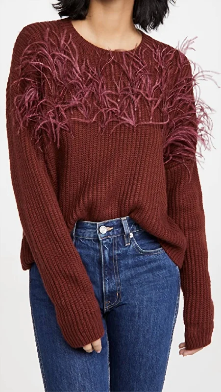 Melanie Sweater In Sangria