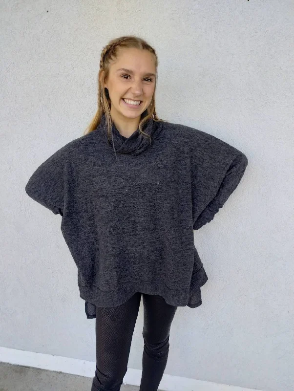 Poncho Sweater In Black