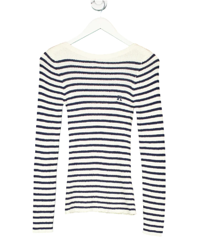 Rouje Cream/Black Classic Breton Mylene Striped Sweater UK 8