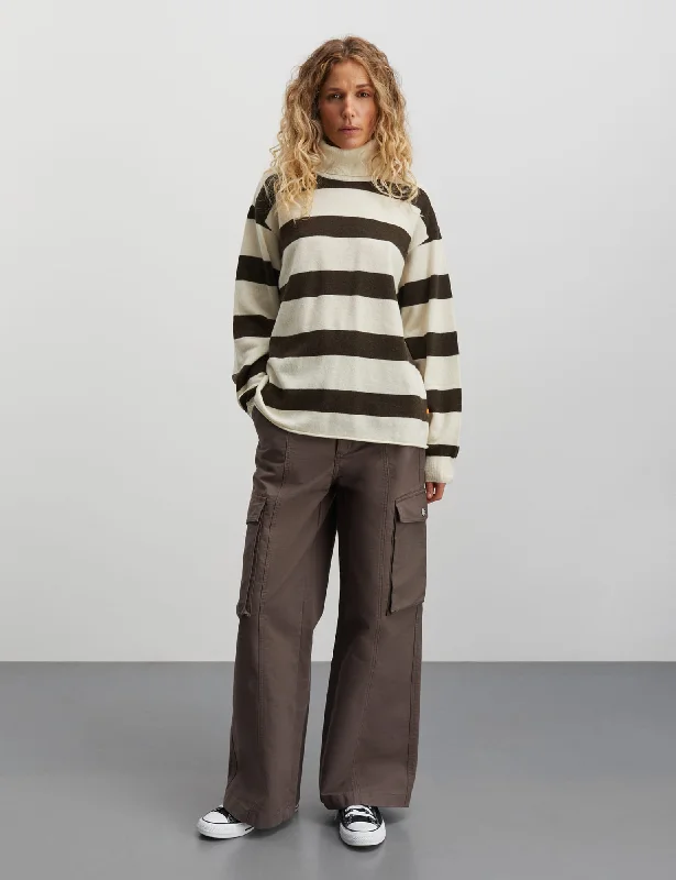 Eco Wool Stripe Kally Sweater, Turkish Coffee/Winter White