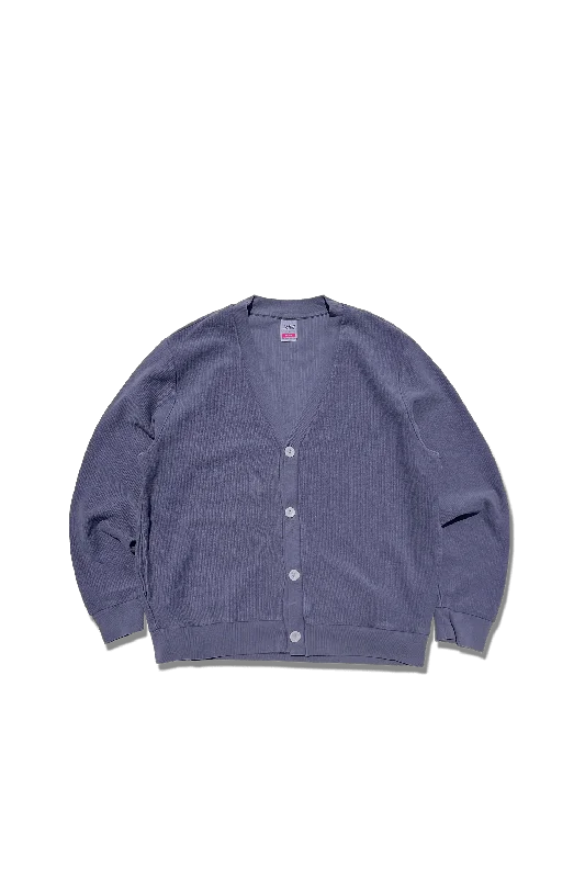 Exclusive Freshman Corduroy Cardigan - Muted Lavender Blue