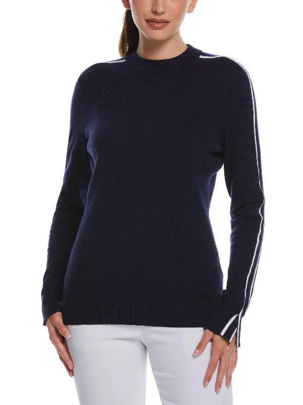 Womens Mock Neck Golf Sweater