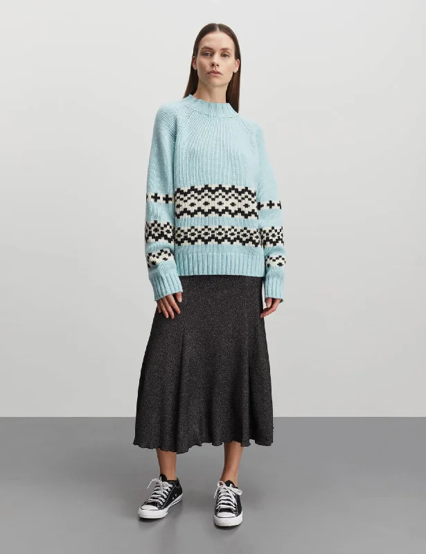 Recycled Iceland Bjarki Sweater, Iced Aqua