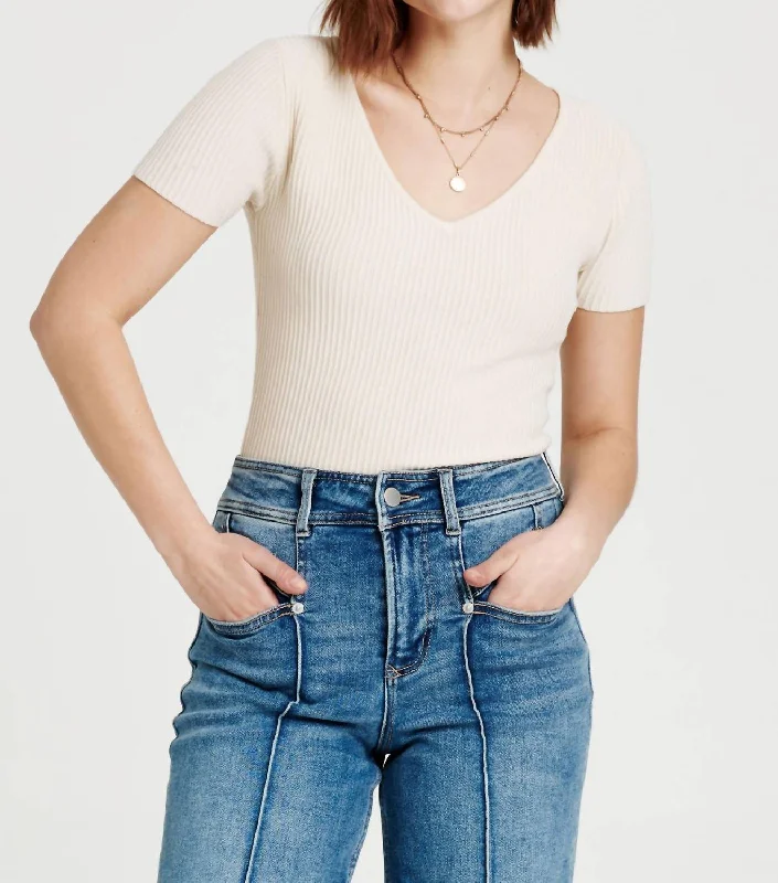 Rhiannon Sweater Top In Birch