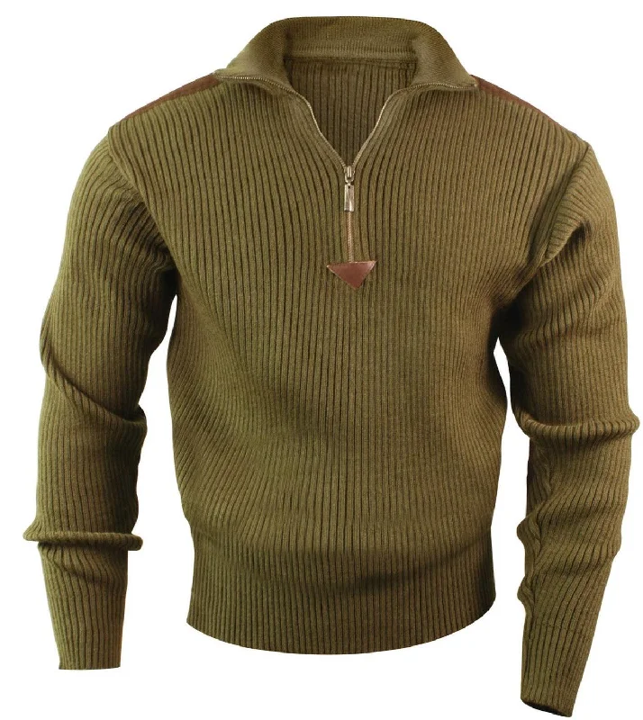 Rothco Quarter Zip Acrylic Commando Sweater