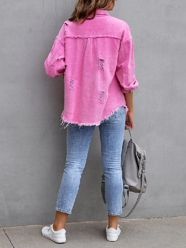 Autumn Distressed Denim Jacket