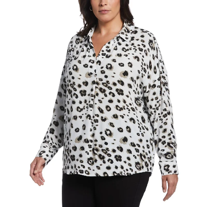 Ella Rafaella Womens Plus Printed  Blouse