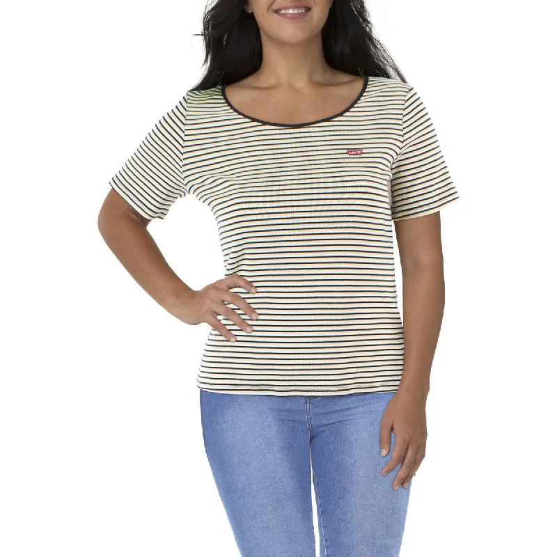 Levi's Womens Plus Cotton Striped Blouse