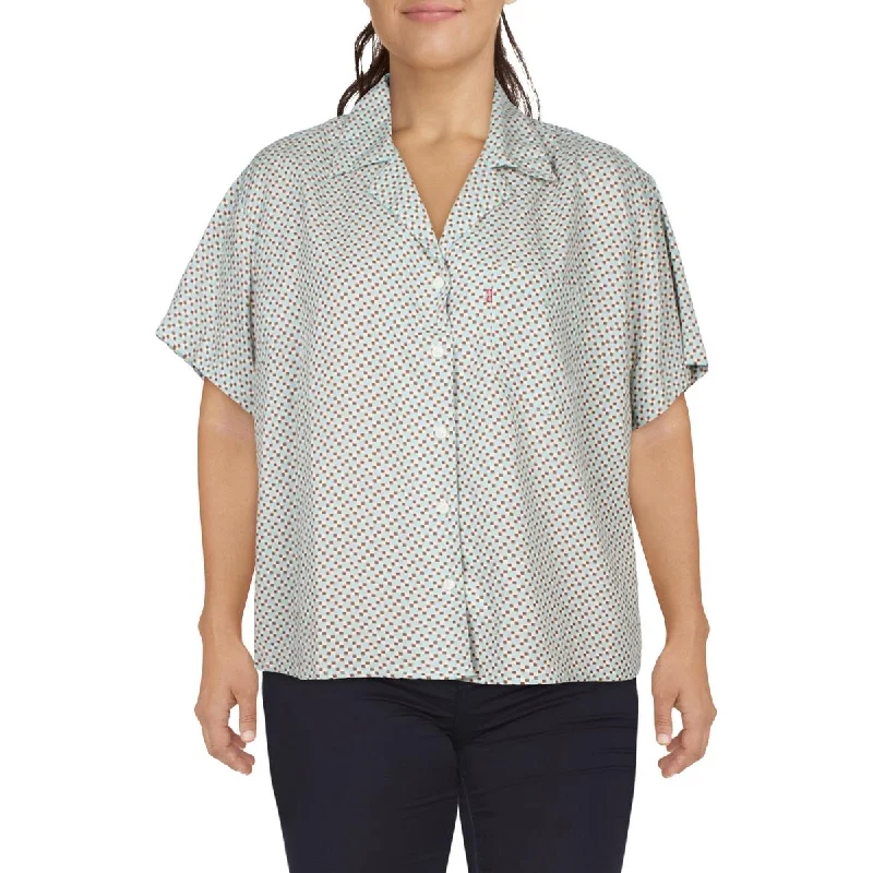 Levi's Womens Plus Printed Button-Down Top