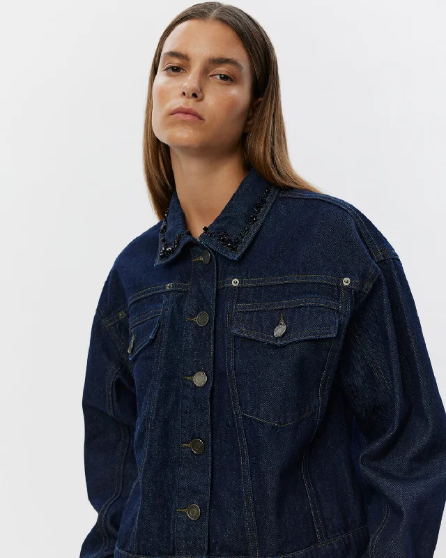 THOMASW JACKET - Dark denim blue