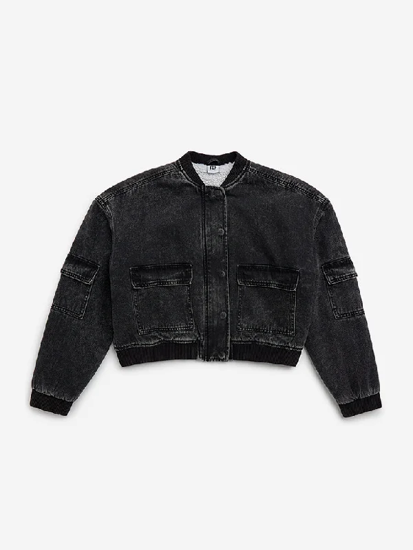 Y&F Kids Charcoal Denim Jacket