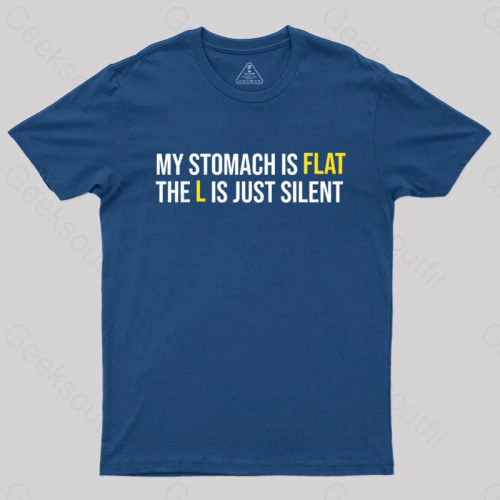 Flat Stomach Funny Saying T-Shirt