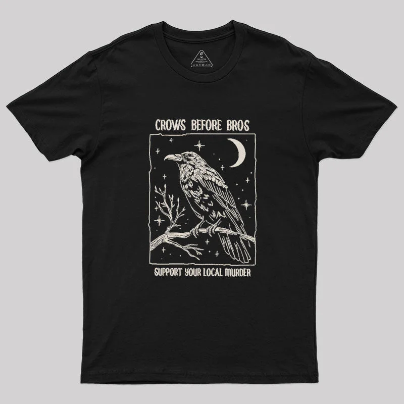 Funny Crows Before Bros Geek T-Shirt