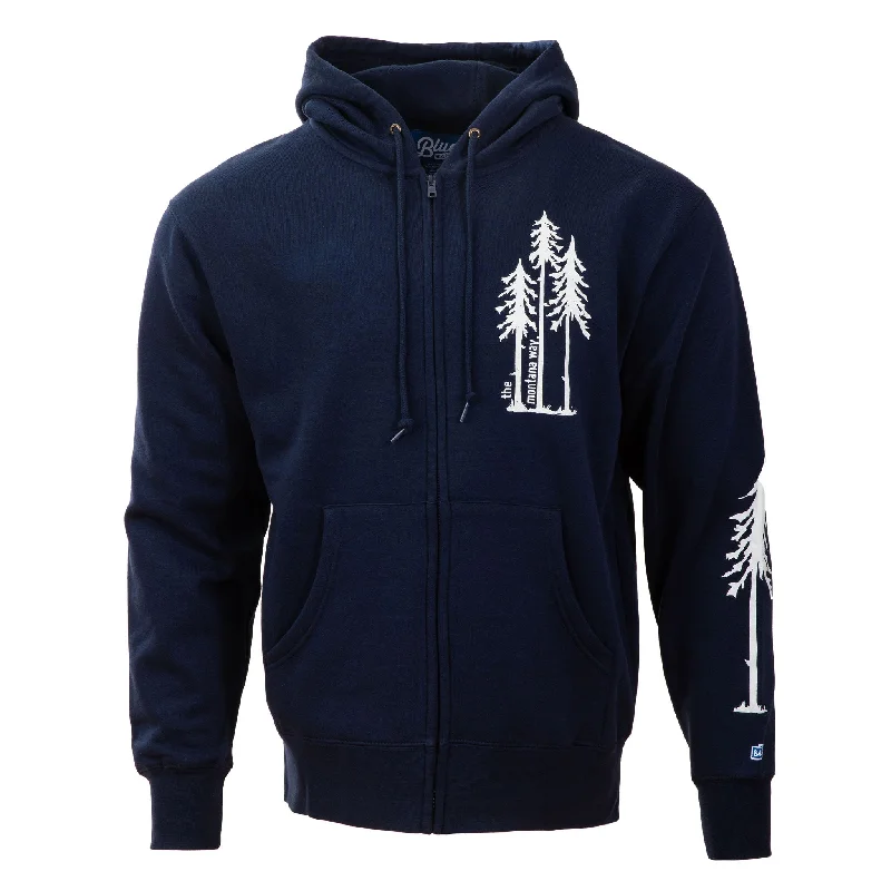 Montana Pines Full Zip Hoodie in Navy