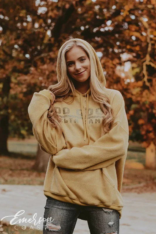 Delta Gamma Do Good Mustard Sueded Hoodie