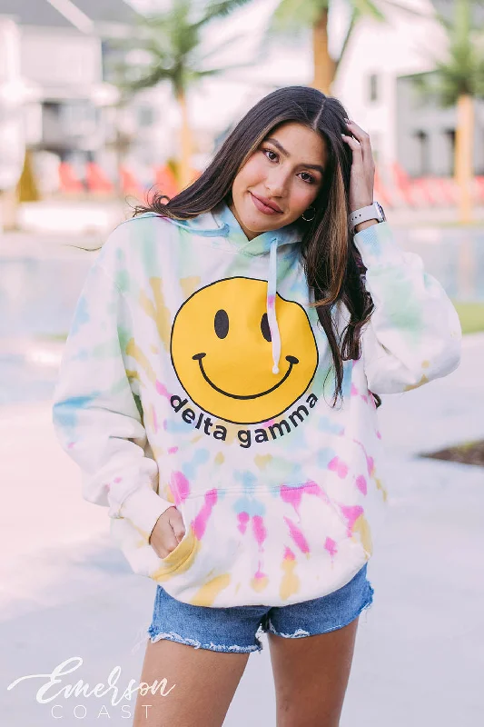 Delta Gamma Tie Dye Smile Hoodie