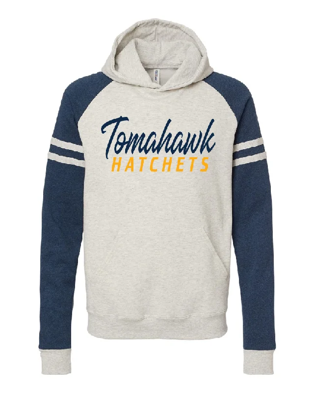 Navy Raglan Hooded Sweatshirt