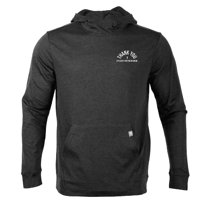 NLU X Levelwear Thank You Lightweight Hoodie | Charcoal