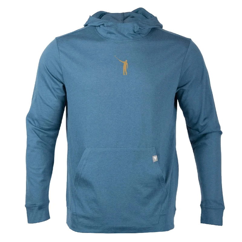 NLU + Levelwear Lightweight Hoodie | Stellar Blue w/ Gold Wayward Drive