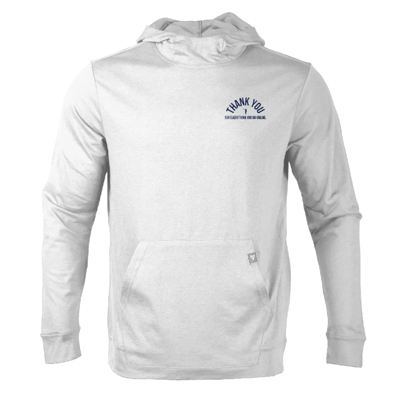 NLU X Levelwear Thank You Lightweight Hoodie | White