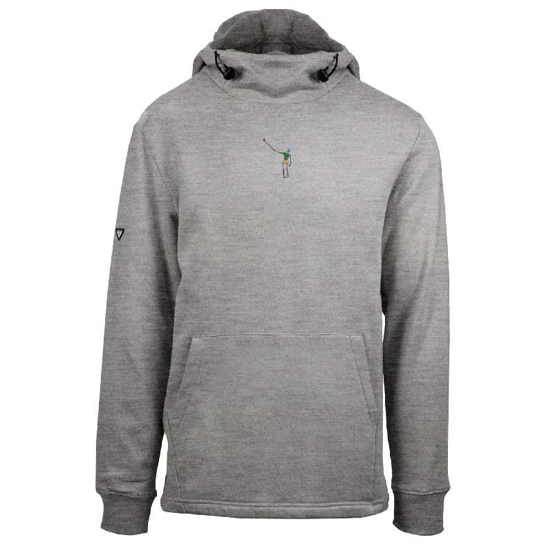 NLU + Levelwear Technical Hoodie | Grey w/ Tie Dye Skeleton