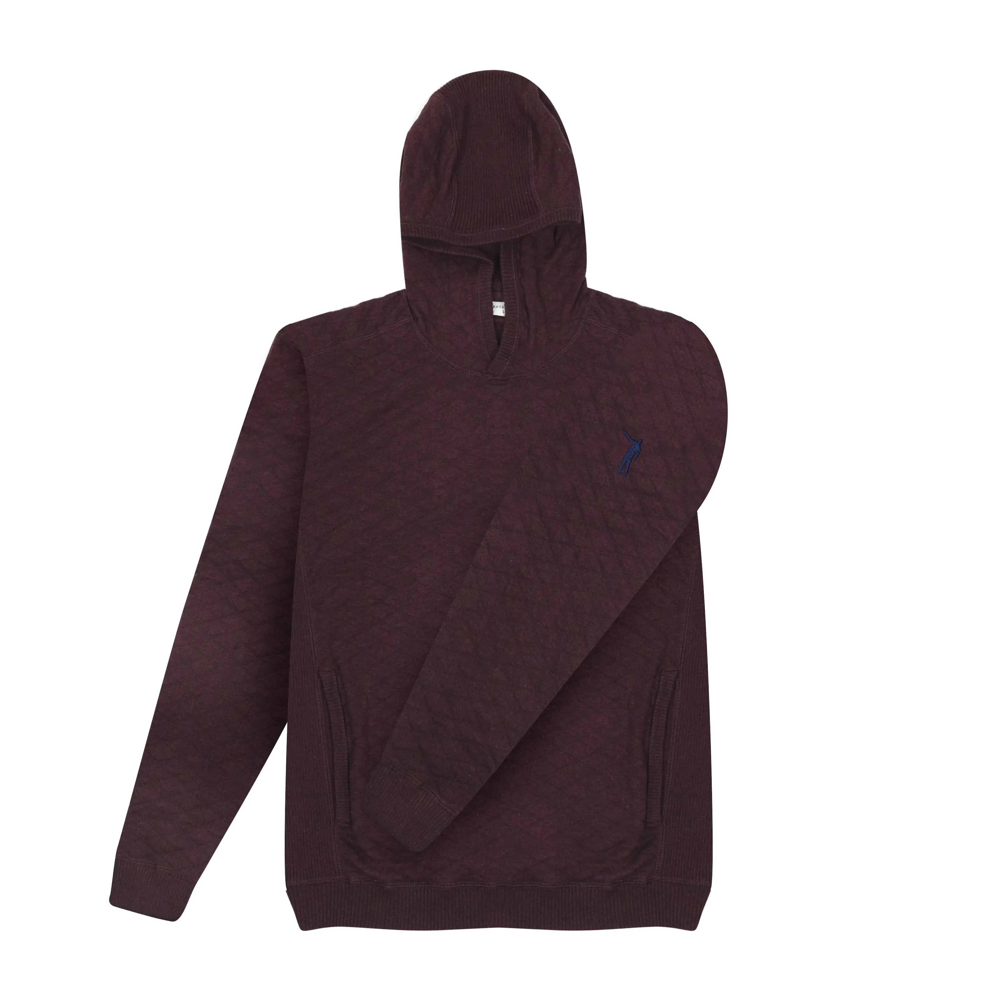 NLU x H&B Wallace Sweater Hoodie | Heathered Dark Claret