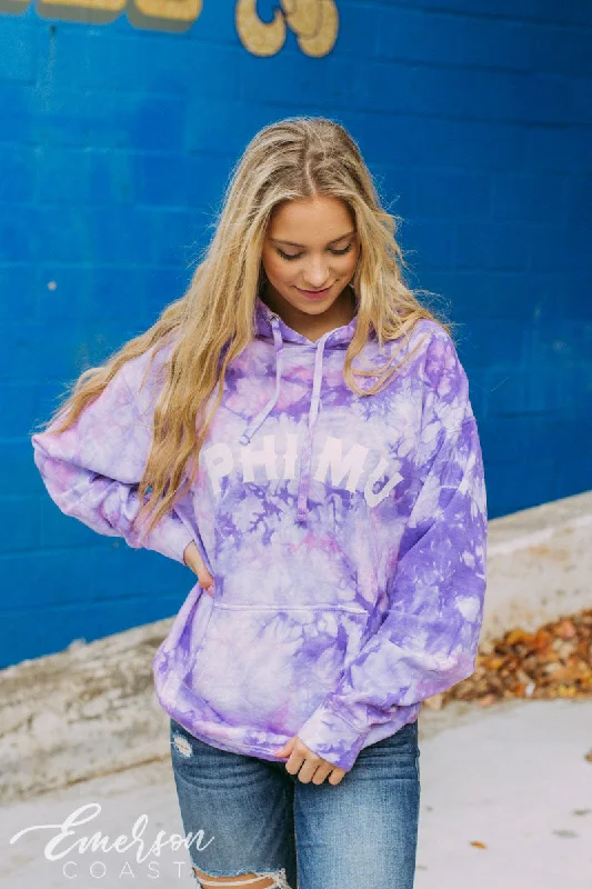 Phi Mu PR Lavender Crystal Wash Hoodie