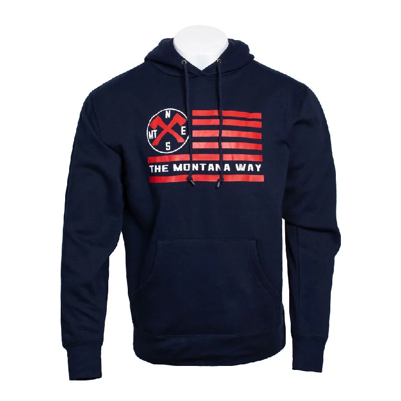 The Flag Hoodie in Navy